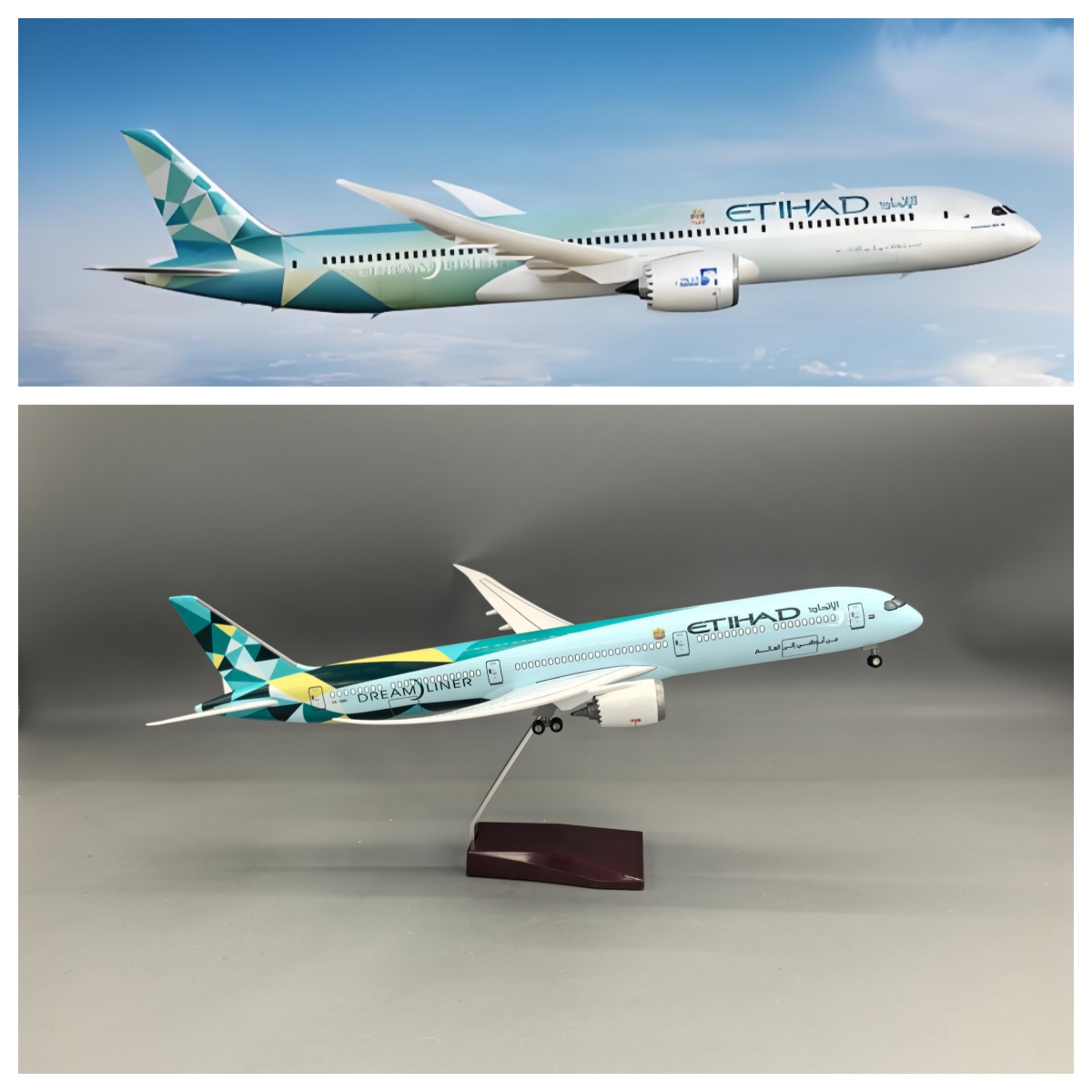 Model Airplane Plastic - Model Pesawat Terbang Etihad B787-10 Dreamliner