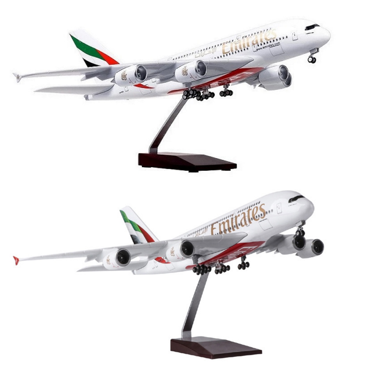 Model Airplane Plastic - Pesawat Model Emirates A380 Baru Skala