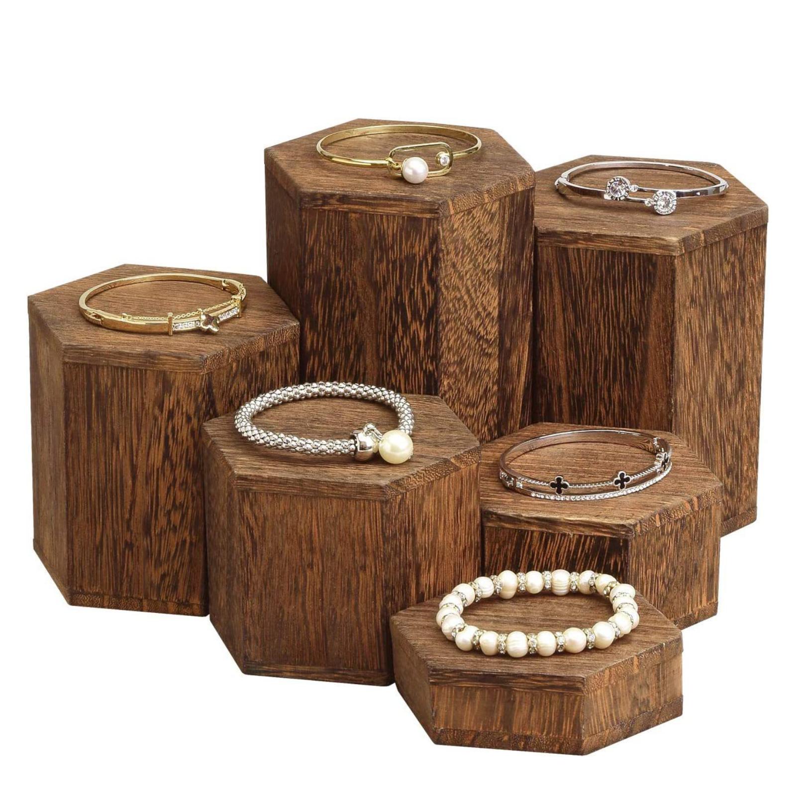 6 Buah Blok Pajangan Heksagona - Display Risers Set ulasan dan harga